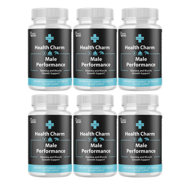 Health Charm Male Pills - Maximize Energy, Vitality & Stamina - 6 Bottles