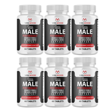 VirilWood Performance & Drive Pills for Men, Viril Wood Male Support - 6 Bottles