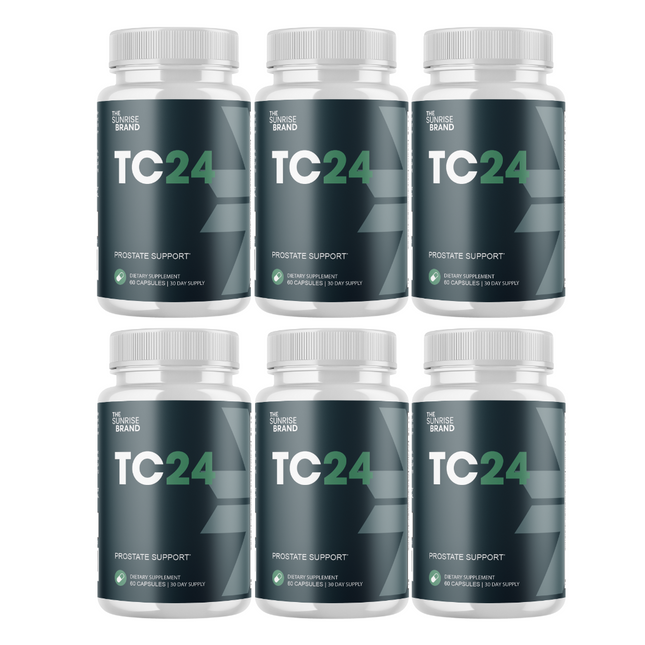 TC 24 Prostate Supplement for Men Capsule - TC24 Bladder Control Pills - 6 Bottles