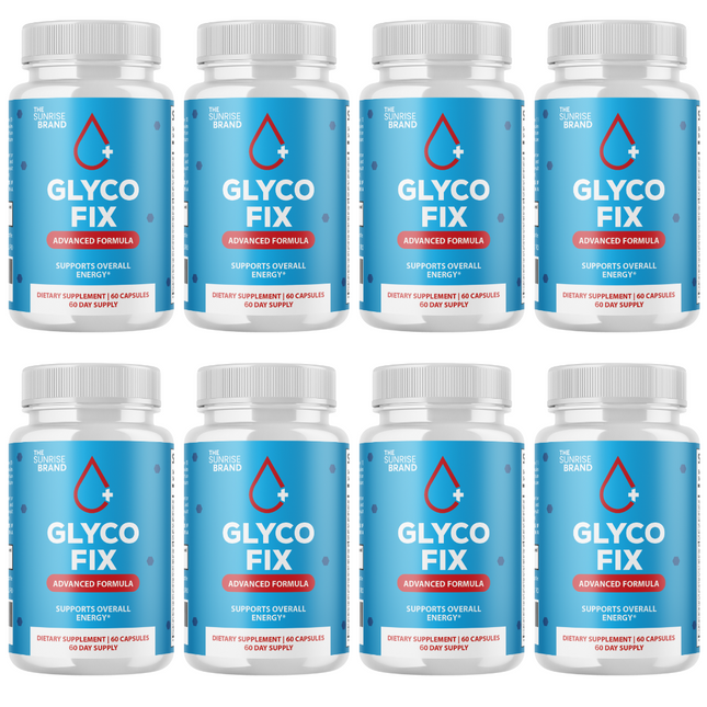 Glyco FIx Pills - Glyco Fix Blood Sugar Health Support Formula - 8 Bottles