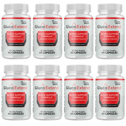 Gluco Extend Capsules Blood Support, GlucoExtend Pills - 8 Bottles