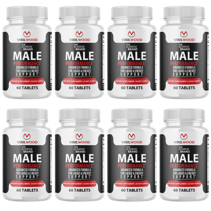 VirilWood Performance & Drive Pills for Men, Viril Wood Male Support - 8 Bottles