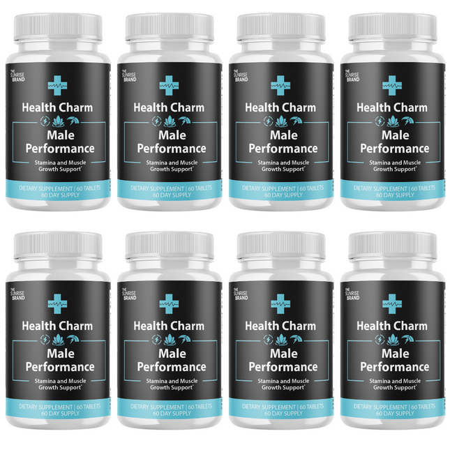 Health Charm Male Pills - Maximize Energy, Vitality & Stamina - 8 Bottles