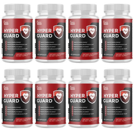 Hyper Guard Blood Support Pills for Healthy Blood Levels & Heart Health - 8 Bottles