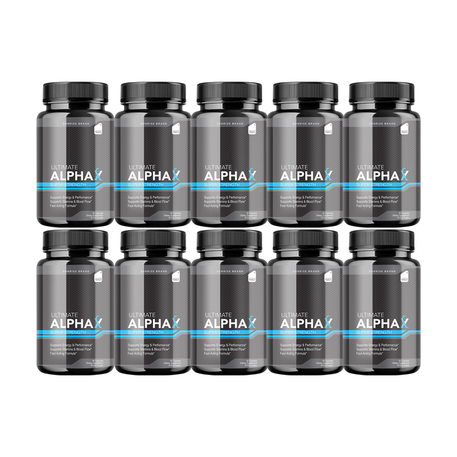 Ultimate Alpha X Male Health Pills to Boost Stamina and Energy Levels - 10 Pack