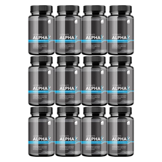 Ultimate Alpha X Male Health Pills to Boost Stamina and Energy Levels - 12 Pack