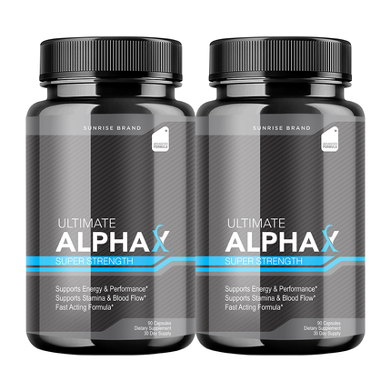 Ultimate Alpha X Male Health Pills to Boost Stamina and Energy Levels - 2 Pack