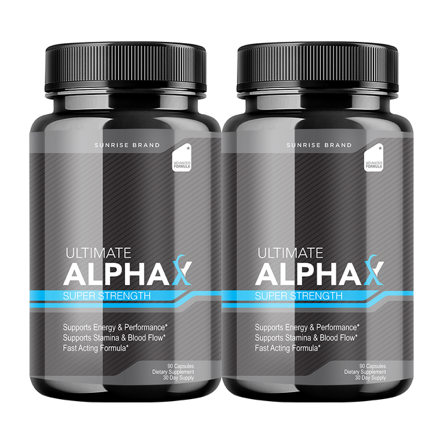 Ultimate Alpha X Male Health Pills to Boost Stamina and Energy Levels - 2 Pack