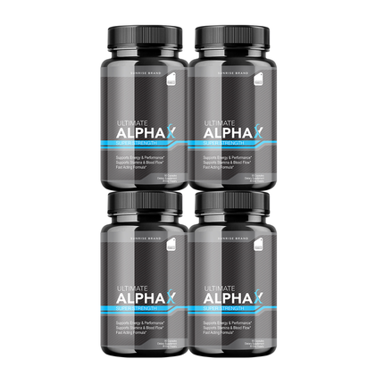 Ultimate Alpha X Male Health Pills to Boost Stamina and Energy Levels - 4 Pack