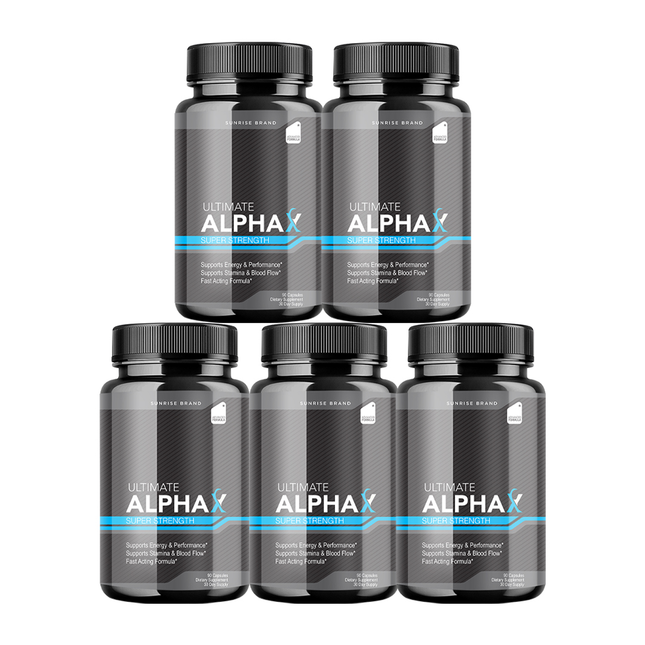 Ultimate Alpha X Male Health Pills to Boost Stamina and Energy Levels - 5 Pack