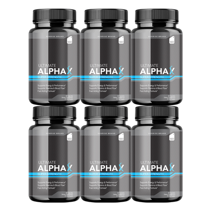 Ultimate Alpha X Male Health Pills to Boost Stamina and Energy Levels - 6 Pack