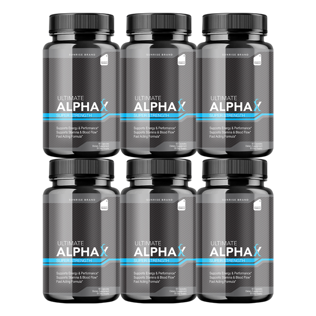 Ultimate Alpha X Male Health Pills to Boost Stamina and Energy Levels - 6 Pack