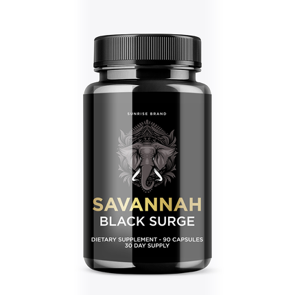 Savannah Black Surge Male Enhancement Formula to Help Boost Performance -60 capsules
