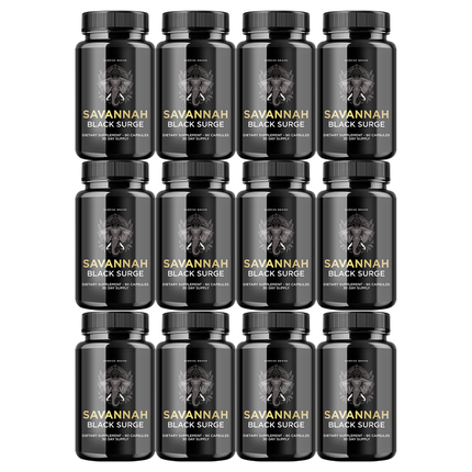Savannah Black Surge Male Enhancement Formula to Help Boost Performance 12 Pack