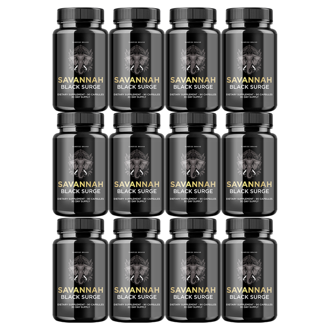 Savannah Black Surge Male Enhancement Formula to Help Boost Performance 12 Pack