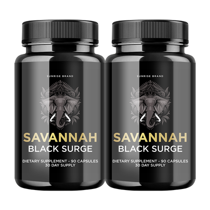 Savannah Black Surge Male Enhancement Formula to Help Boost Performance - 2 Pack