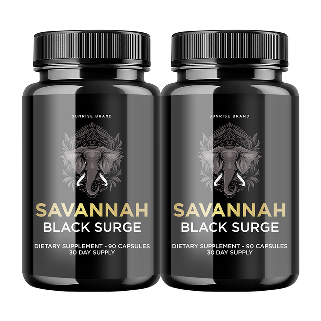 Savannah Black Surge Male Enhancement Formula to Help Boost Performance - 2 Pack