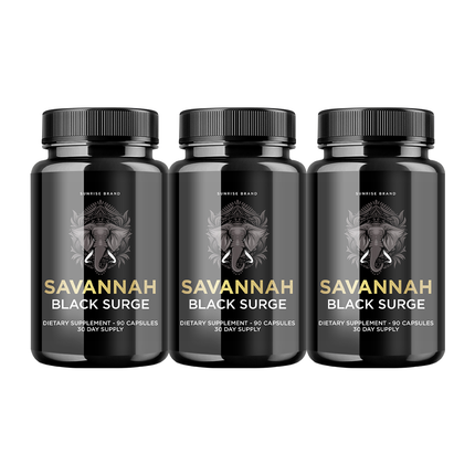 Savannah Black Surge Male Enhancement Formula to Help Boost Performance - 3 Pack