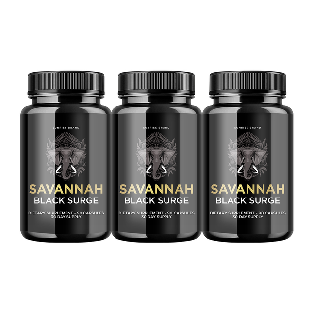 Savannah Black Surge Male Enhancement Formula to Help Boost Performance - 3 Pack