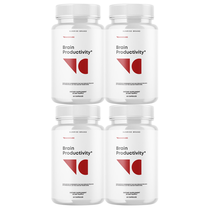 Noocube Brain Productivity Pills, Cognitive & Memory, Premium Formula - 4 Pack