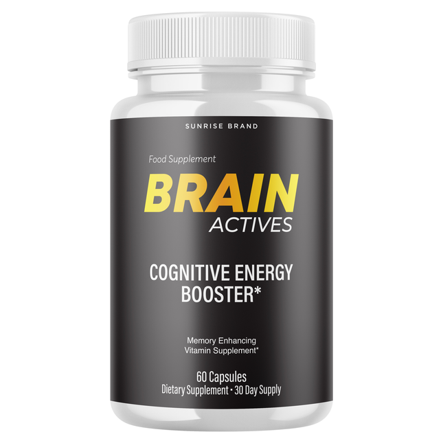 Brain Actives Cognitive Brain Booster Pills for Advanced Memory and Focus - 60caps