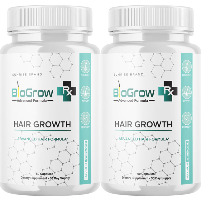 BioGrow Dietary Pills to Boost Hair Growth and Strength Naturally - 2 Pack