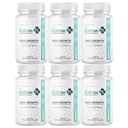 BioGrow Dietary Pills to Boost Hair Growth and Strength Naturally - 6 Pack