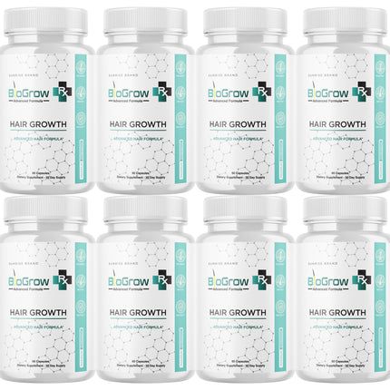 BioGrow Dietary Pills to Boost Hair Growth and Strength Naturally - 8 Pack