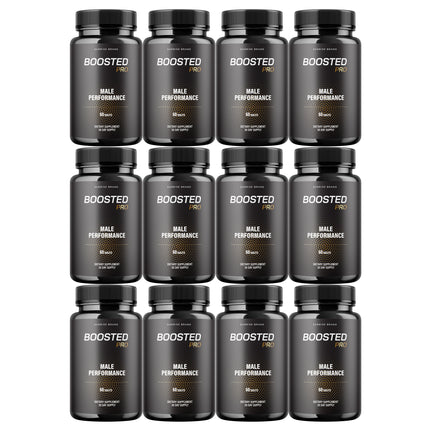 Boosted Pro Pills for Men, Supports T-Levels and Boosts Energy - 12 Pack