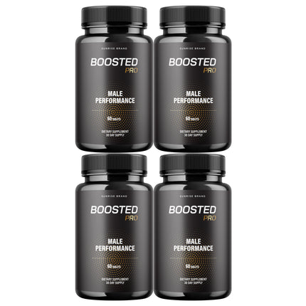 Boosted Pro Pills for Men, Supports T-Levels and Boosts Energy - 4 Pack