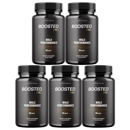 Boosted Pro Pills for Men, Supports T-Levels and Boosts Energy - 5 Pack