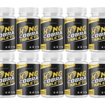 King Cobra Tablets - Support Men's Vitality and Daily Energy - 10 Pack