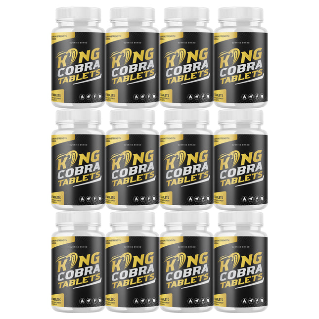 King Cobra Tablets - Support Men's Vitality and Daily Energy - 12 Pack
