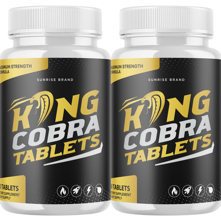 King Cobra Tablets - Support Men's Vitality and Daily Energy - 2 Pack