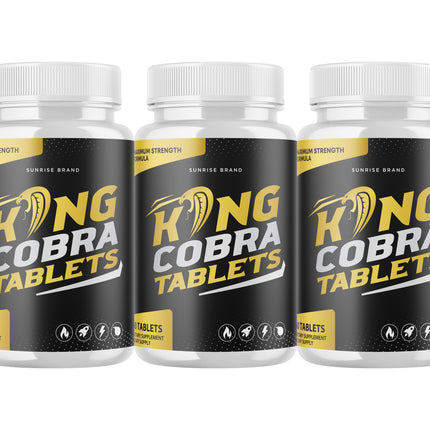 King Cobra Tablets - Support Men's Vitality and Daily Energy - 3 Pack