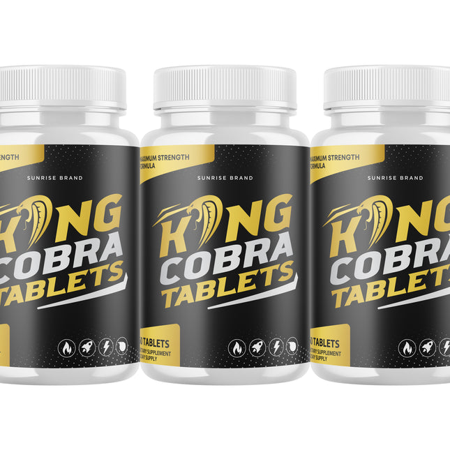 King Cobra Tablets - Support Men's Vitality and Daily Energy - 3 Pack