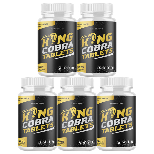 King Cobra Tablets - Support Men's Vitality and Daily Energy - 5 Pack
