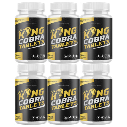 King Cobra Tablets - Support Men's Vitality and Daily Energy - 6 Pack