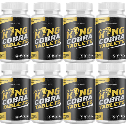 King Cobra Tablets - Support Men's Vitality and Daily Energy - 8 Pack