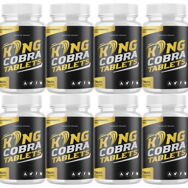 King Cobra Tablets - Support Men's Vitality and Daily Energy - 8 Pack