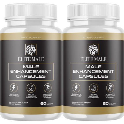 Elite Male, Performance Enhancement Formula, Maximum Energy - 2 Pack