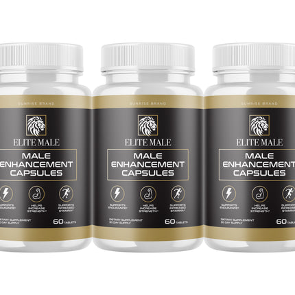 Elite Male, Performance Enhancement Formula, Maximum Energy - 3 Pack