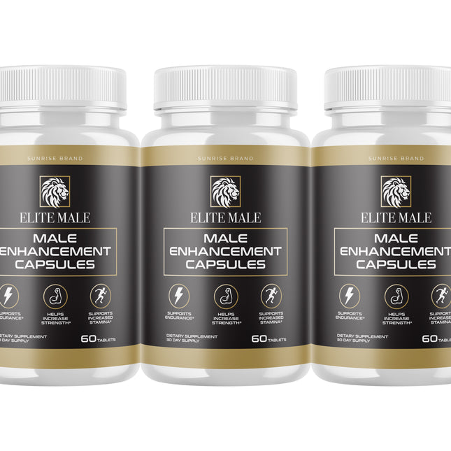 Elite Male, Performance Enhancement Formula, Maximum Energy - 3 Pack