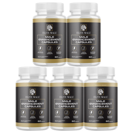 Elite Male, Performance Enhancement Formula, Maximum Energy - 5 Pack