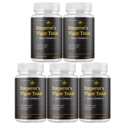 Emperor's Vigor Tonic Supplement for Men, Male Health Pills - 5 Pack