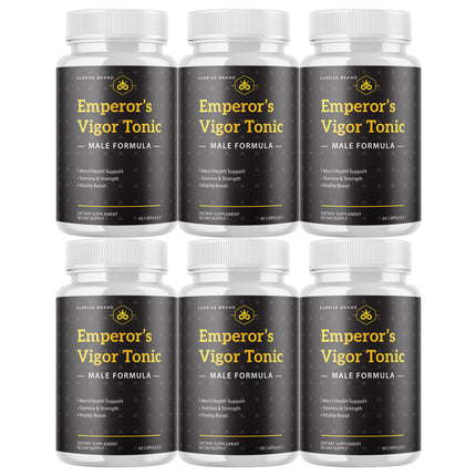 Emperor's Vigor Tonic Supplement for Men, Male Health Pills - 6 Pack