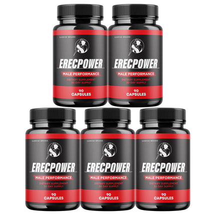Erecpower for Men, Erec Power Advance Male Support Pills - 5 Pack