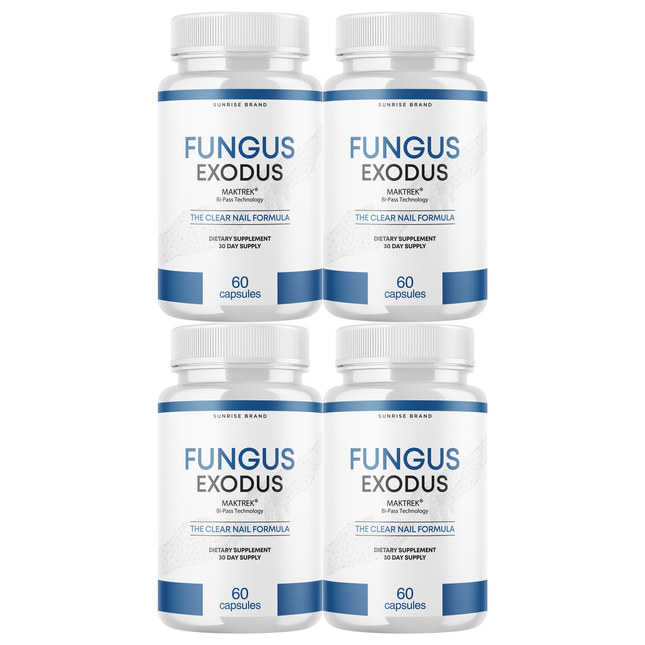 Fungus Exodus The Clear Nail Formula Pills, Fungus Nails Probiotic - 4 Pack