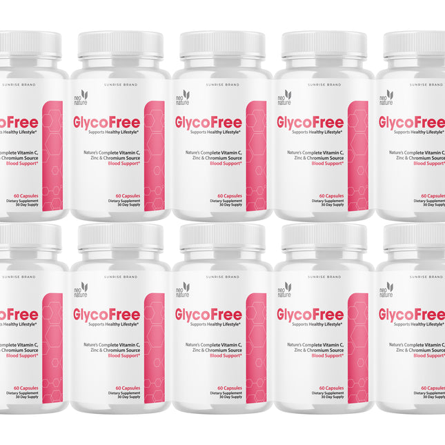 Glycofree Glycogen Blood Vessel Cleaner - Promotes Healthy Vessels - 10 Pack