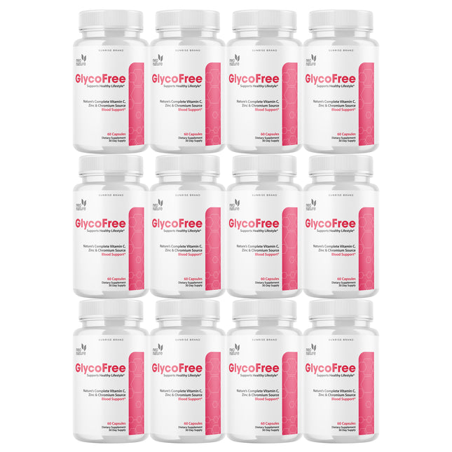 Glycofree Glycogen Blood Vessel Cleaner - Promotes Healthy Vessels - 12 Pack